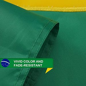 Banderas de EE. UU. TOP FLAGSINC, Bandera de Brasil 3x5 pies, Estrellas Bordadas, Rayas Cosidas, Banderas Resistentes para Exteriores con Dos Ojales de Latón Grueso, 350g - Product Image 3