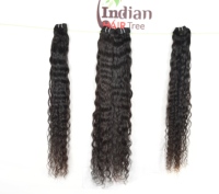 Extensions de cheveux humains naturels non traités, double trame, vierges Remy, aspect 100% naturel, couleur noire, bouclés, en paquet de 8 à 32 pouces