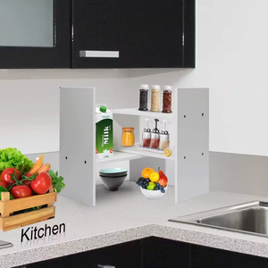 Estantería de madera de estilo libre, estantería abierta independiente, mesita de noche, expositor de pie para sala de estar - Product Image 5