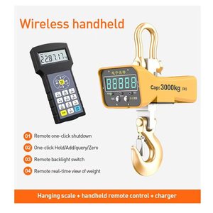 Industrielle Kabellose Hängende Digitale Kranwaage 500kg/1T/5T/10T - Hochpräziser Gewichtssensor für Schwerlastheben - Product Image 5