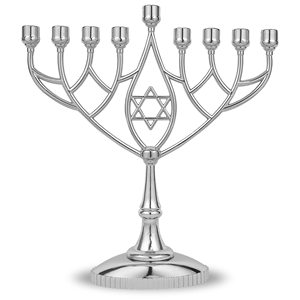 Menorah Candle Stand 7 Arm Metal decorativo Menorah Candelabro Último diseñador Aluminio Metal Menorah Candelabro Titular - Product Image 4