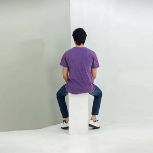 2022 T-shirt Slim-Fit pour homme violet 50/50 coton filé doux/Poly haut confort - Product Image 2