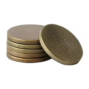 Hot Selling Modern Round Shape Metal <b>Coaster</b> for Home Hotel Office Use Item Best Quality Serving <b>Drinks</b> <b>Coaster</b> by decor impex - Product Image 6