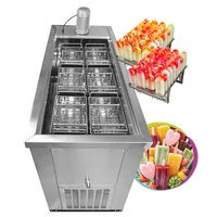 Machine à glaces en acier inoxydable professionnelle, 6 moules, pour la fabrication de glaces aux fruits, idéale pour les usines de snacks
