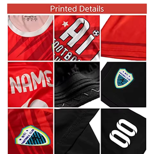 ชุดเครื่องแบบเล่นฟุตบอลของผู้ชายชุดกีฬาผ้าโพลีเอสเตอร์ระบายอากาศได้ดีแห้งเร็วและระบายอากาศได้ดี - Product Image 4