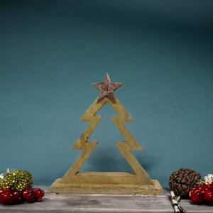 Décor de Noël de renne en bois avec accent d'étoile parfait pour l'affichage de table de vacances pièce de décoration de maison d'hiver rustique - Product Image 4