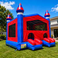 Château gonflable commercial, grande structure de saut pour enfants avec deux entrées, château gonflable extérieur pour fêtes