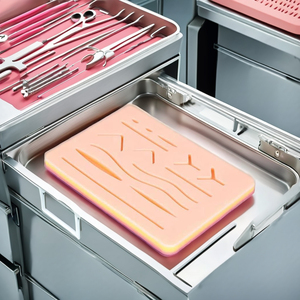 Almohadilla de sutura profesional para entrenamiento médico Almohadilla de silicona realista, duradera y reutilizable con kit de sutura de diseño de 3 capas - Product Image 3