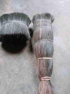 Cabello de Cola de Caballo Real de Alta Calidad, Blanco/Negro/Mixto/Gris Claro, Simple y Doble Trama, Cabello de Crin - Product Image 2