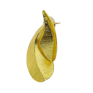 Pendientes de Latón Hechos a Mano, Modernos, Chapados en Oro y Rodio, Estilos de Botón y Aro para Fiestas y Bodas - Product Image 1