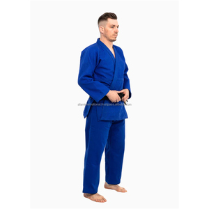 Vente en gros uniforme bleu judo judo blanc gi 800 + 280g 100% coton sérigraphie unisexe judogi logo personnalisé - Product Image 3