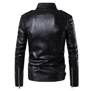 Chaquetas de cuero a la moda para hombre, diseño personalizado, estilo Bomber & Moto, prendas de vestir exteriores de invierno, suministro de cuero auténtico de fábrica OEM ODM - Product Image 6