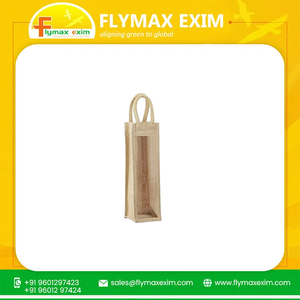 Sac fourre-tout en jute écologique pour 2 bouteilles de vin Cadeau élégant et élégant Vente au meilleur prix Sacs promotionnels de qualité supérieure - Product Image 3