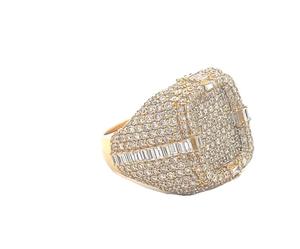 Personnaliser Bague Hip Hop en argent sterling plaqué or jaune avec Moissanite Diamant Luxe Bling Rappeurs Bijoux - Product Image 4