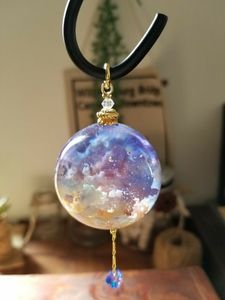 2024 venta al por mayor creativo hecho a mano Ángel cielo azul nubes resina luminosa collar impermeable para mujeres - Product Image 4