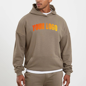 Sweat à capuche pour homme 100% coton, hiver, avec broderie personnalisée, impression écologique, commandes en gros pour usage décontracté et sportif - Product Image 1