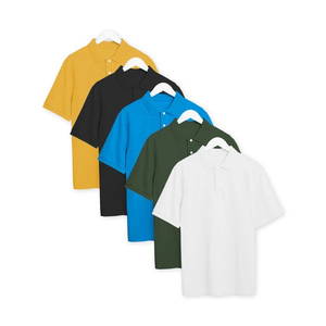 Polo homme de qualité supérieure 100% coton, design uni personnalisé, dernières couleurs multiples, 220 GSM pour l'été - Product Image 1