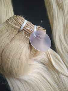 Trama de cabello virgen indio recto Rubio, tejido a máquina doble, suave y teñido, extensiones de cabello con cinta blanqueada ventajosa - Product Image 3