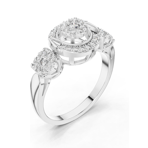 0.502 CT Lab Diamond Ladies Ring VVS-VS EF Clarity 18KT, 14KT, 10KT Gold & 925 Silver Rose, Yellow, White Gold & - Product Image 5