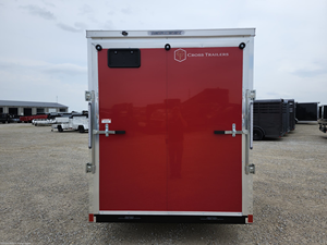 Remorque de transport fermée 6x12 2026 Cross, hauteur intérieure 78 pouces, remorque utilitaire PolyCore à nez en V, porte à rampe, essieu simple - Product Image 3