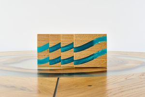 Handmade Acacia Wood <b>Drink</b> <b>Coaster</b> Set with Holder, Durable Natural Wooden and Stone <b>Coasters</b> for Office and Home Decor - Product Image 4