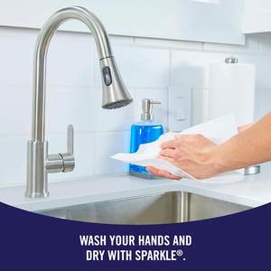 Toallas de Papel Desechables Sparkle Tear-A-Square, Ecológicas y Reciclables, de 3 Capas, 12 Rollos Dobles = 24 Rollos Regulares, Personalizables - Product Image 3