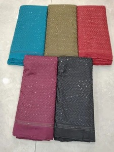 Majisa Tissu Ethnique Traditionnel Rayonne Lucknowi Chikan Tissu Brodé Fournisseur en Vrac pour Hommes Kurtas Tissé Stretch - Product Image 2