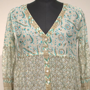 Robe d'été douce et vintage pour femmes, tendance, silhouette ample, manches à ouverture frontale, coton, taille naturelle, longueur genou - Product Image 1