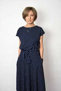 Summer Elegant Midi <b>Dress</b> <b>with</b> <b>Waist</b> Belt Custom Cotton Short Sleeve & Loose Fit Comfortable and Eco-Friendly Woven <b>Dress</b> - Product Image 4