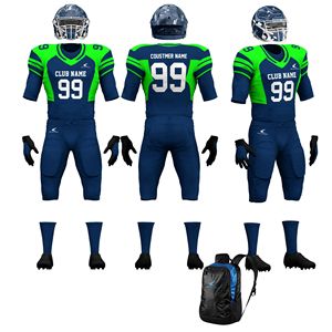 Uniformes de fútbol americano por sublimación juvenil, diseño personalizado, 100% poliéster, tela transpirable, conjuntos de camisetas para equipo - Product Image 5