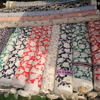 Tela de Algodón y Rayón Estampada Hecha en Corea, Tela de Alta Calidad con Estampado Floral para Vestidos de Mujer, Ropa de Fiesta, Traje de Actuación