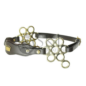 Personnalisable Original Cuir Noir Marron Fleur Hackamore Bitless Cheval Bit Laiton Fantaisie Shanks Hackamore Produit Équestre - Product Image 1