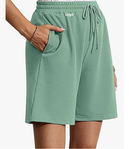 Short de survêtement athlétique à cordon de serrage pour femme Bermuda ample décontracté avec poches mi-taille à séchage rapide coupe régulière - Product Image 5