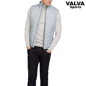 <b>Men's</b> Casual Canvas <b>Fleece</b> Golf <b>Vest</b> Winter Outdoor Puffer Jacket with Sleeveless Design for Hiking and Sports - Product Image 5