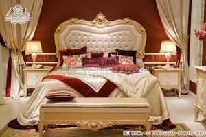 Juego de cama y dormitorio de estilo antiguo, juego de cama y muebles de dormitorio de madera teca estilo trineo de lujo, compra europea - Product Image 3