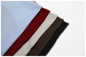 Mallas de yoga femeninas OEM personalizadas, cintura elástica de punto sin costuras, ropa deportiva ecológica estirable en cuatro direcciones - Product Image 6