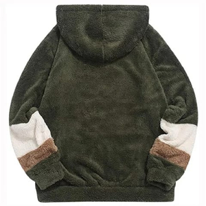 เสื้อกีฬาแขนยาวปักลายมีฮู้ดสำหรับผู้ชายผ้าฝ้ายขนแกะ100% นุ่มสบายขนาดใหญ่ - Product Image 3