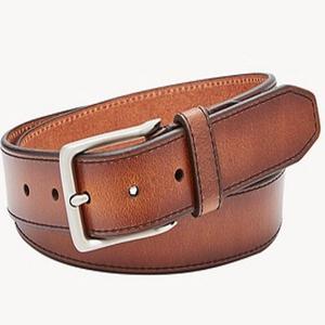 Cinturón de cuero texturizado de alta calidad para hombre, informal, a la moda, en todos los tamaños personalizados, para vaqueros con hebilla de latón con acabado de níquel y antioxidante - Product Image 2