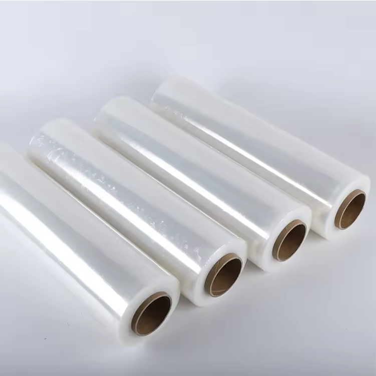 Moisture Proof Custom Width 50 1000mm 2'' 3'' Mini Handle Rolls Transparent Green Packing Casting Soft LLDPE Packaging Film