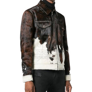 Veste en cuir de vachette pour homme, épaisseur standard, confort hivernal, look tendance, logo personnalisable sur le devant - Product Image 4