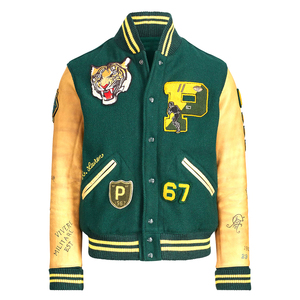 Veste d'hiver en gros Top vente en ligne Meilleur prix Veste Lettermen Service OEM Veste Lettermen quantité minimale de commande bas teint uni - Product Image 1