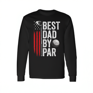 Camiseta de Manga Larga con Bandera Americana para Papá Golfista, Camisetas Polo Promocionales para Golfistas, el Mejor Regalo para el Día del Padre - Product Image 3
