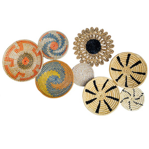 Top design Décor Paniers Muraux En Rotin Suspendus Panier En Bambou Fabriqué À La Main Seagrass Suspendus Paniers Muraux Tissés pour hôtel de villégiature - Product Image 1