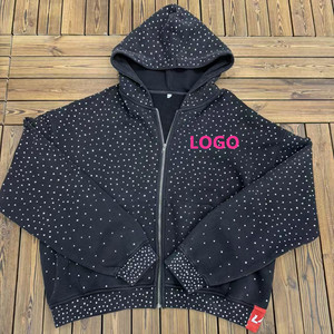 Logotipo personalizado de los hombres de lujo Boxy Sudadera con capucha de invierno de peso pesado 100% francés Terry algodón canguro bolsillo Casual lavado con ácido Streetwear - Product Image 1