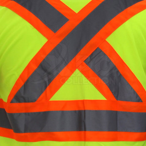 เสื้อกั๊กนิรภัย Hi VIS เสื้อยืดสะท้อนแสงสำหรับการก่อสร้างเสื้อยืดสไตล์สบาย - Product Image 4
