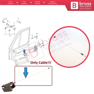 BDP1608 Front <b>Door</b> <b>Handle</b> Opening Release Cable for Sprinter MK1 1995-2006 LT MK2 1996-2006 9017600704 2D0837085 - Product Image 5