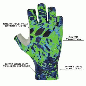 Guante de pesca bordado con logotipo personalizado, guantes de pesca profesionales de alta calidad, guantes de cuero cómodos para exteriores en MOQ bajo - Product Image 2