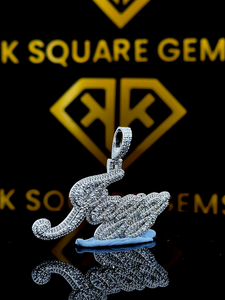 Pendentif Hip Hop Lettre Personnalisée, Pendentif, Pendentif Moissanite Lettre Hip Hop pour Homme, Bijoux Ice Out Hip Hop, Pendentif Deux Tons - Product Image 4