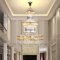 Nouveauté 2024 personnalisé artistique poire Type décoration de la maison plafond luxe lampes suspendues grands lustres en cristal Vintage