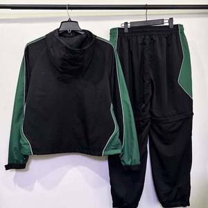 Conjunto de Chaqueta y Pantalón Deportivo Impermeable con Capucha, Estilo Casual, Holgado, Cortavientos de Poliéster para Hombre - Product Image 5